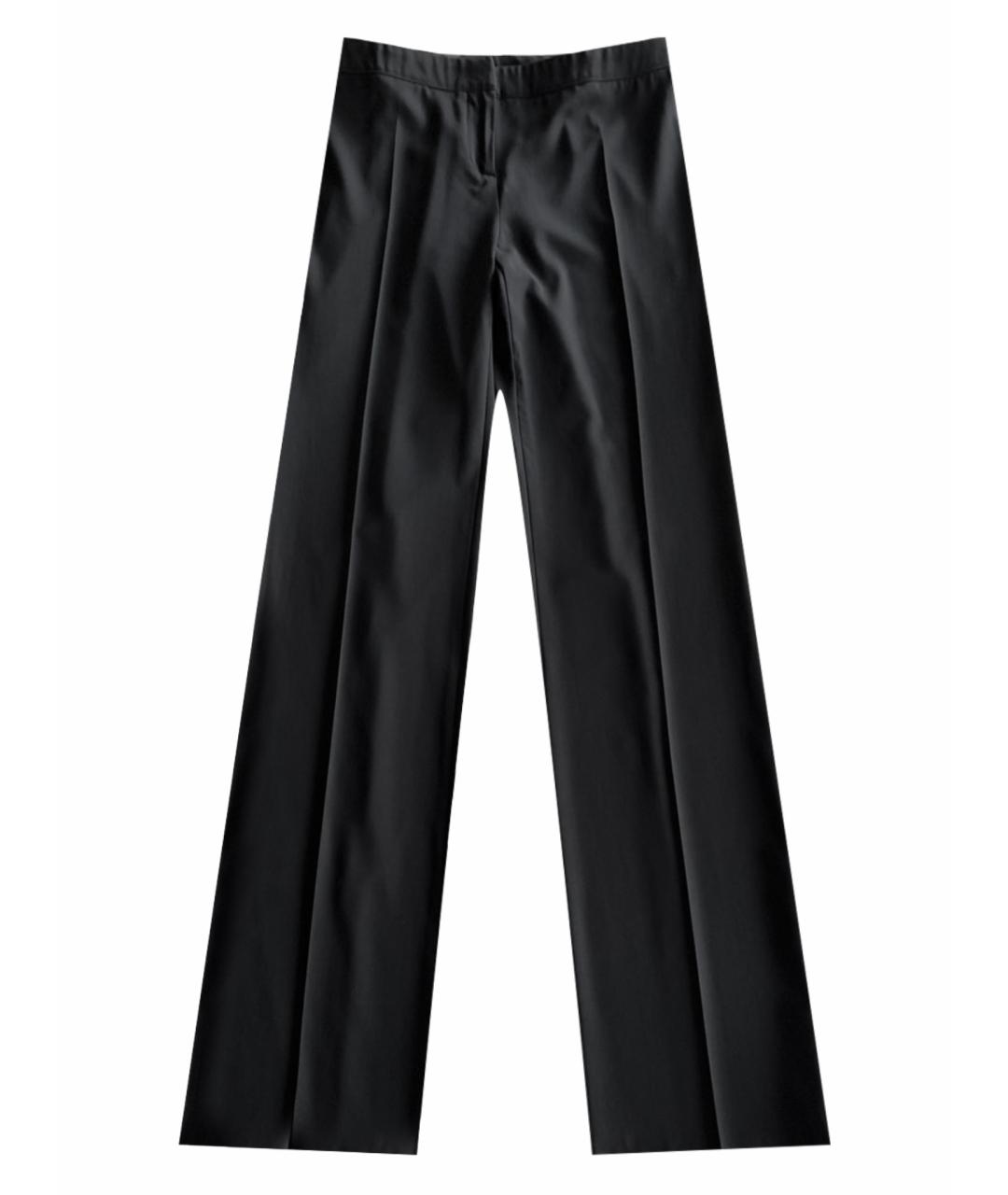 LORO PIANA Коричневые шерстяные прямые брюки, фото 1