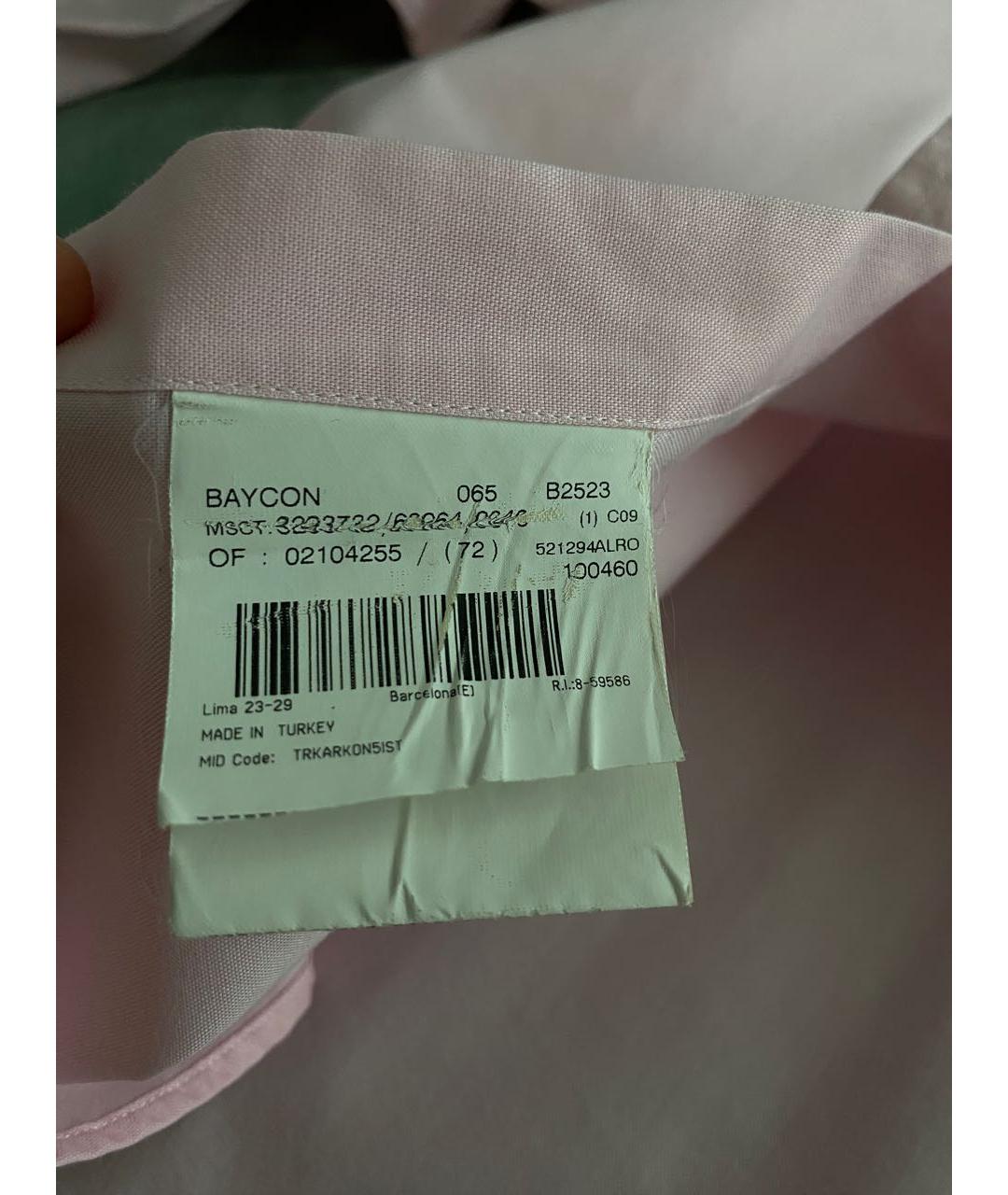 BURBERRY Розовая хлопковая кэжуал рубашка, фото 5