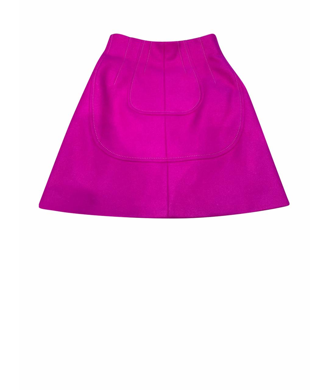 NO. 21 Розовая шерстяная юбка мини, фото 1