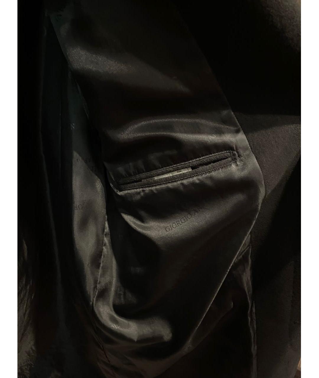GIORGIO ARMANI Черное шерстяное пальто, фото 4
