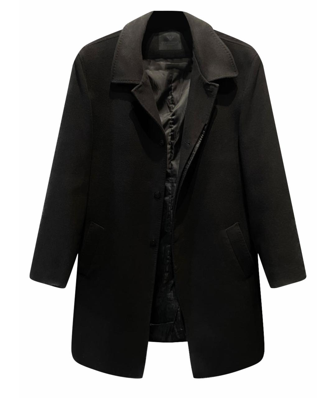 GIORGIO ARMANI Черное шерстяное пальто, фото 1