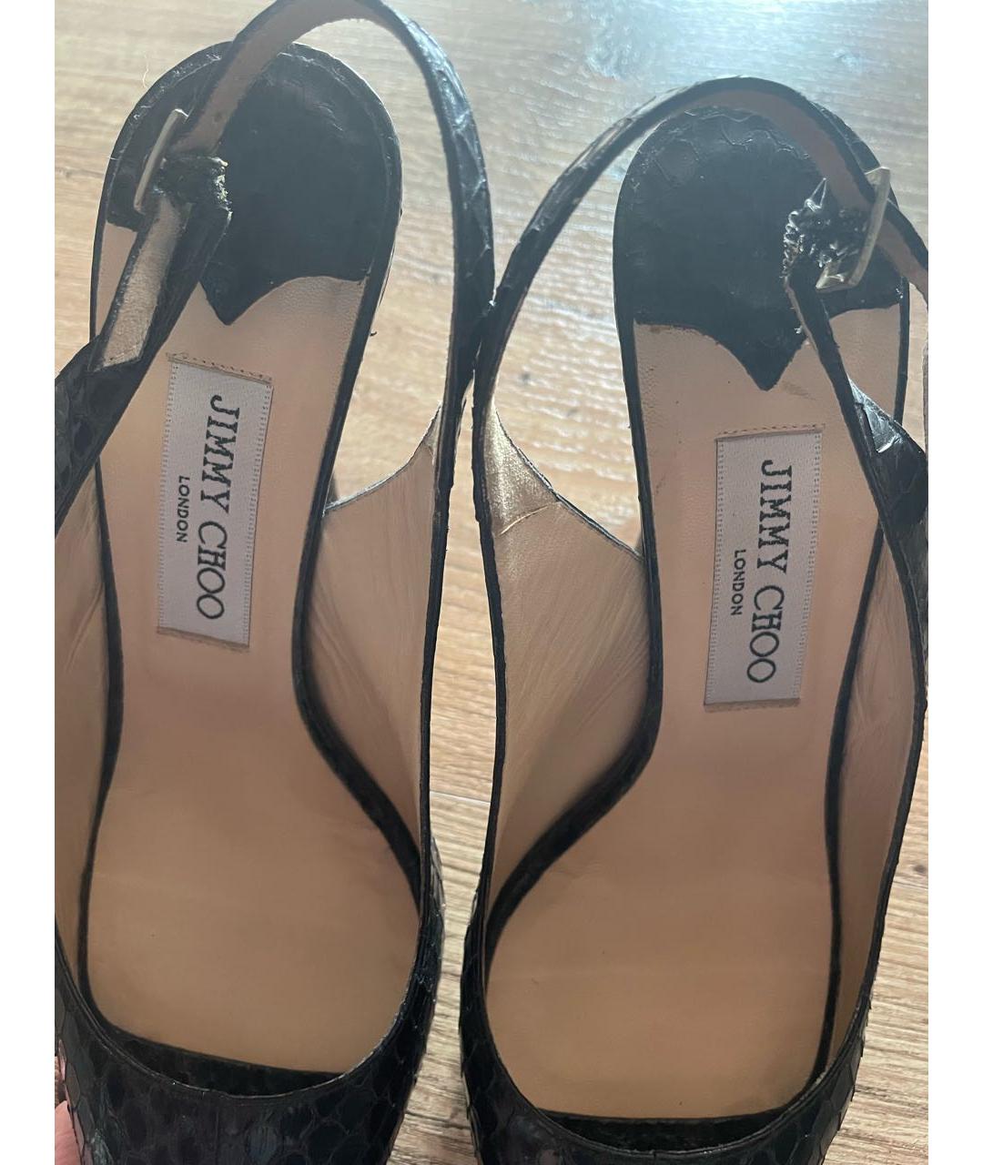 JIMMY CHOO Черные кожаные туфли, фото 5