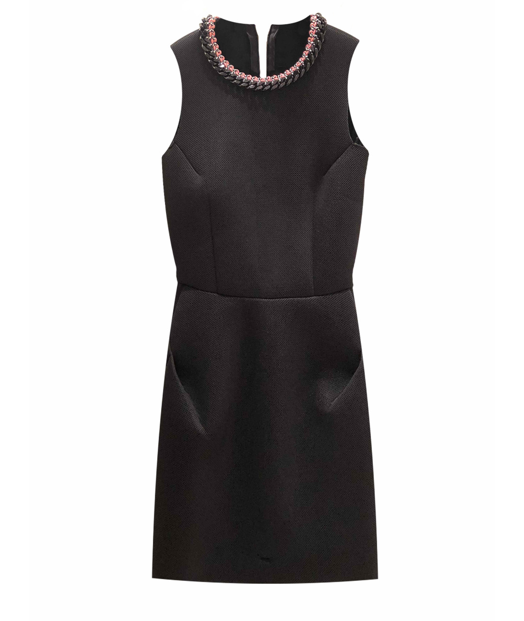 MSGM Черное полиэстеровое коктейльное платье, фото 1