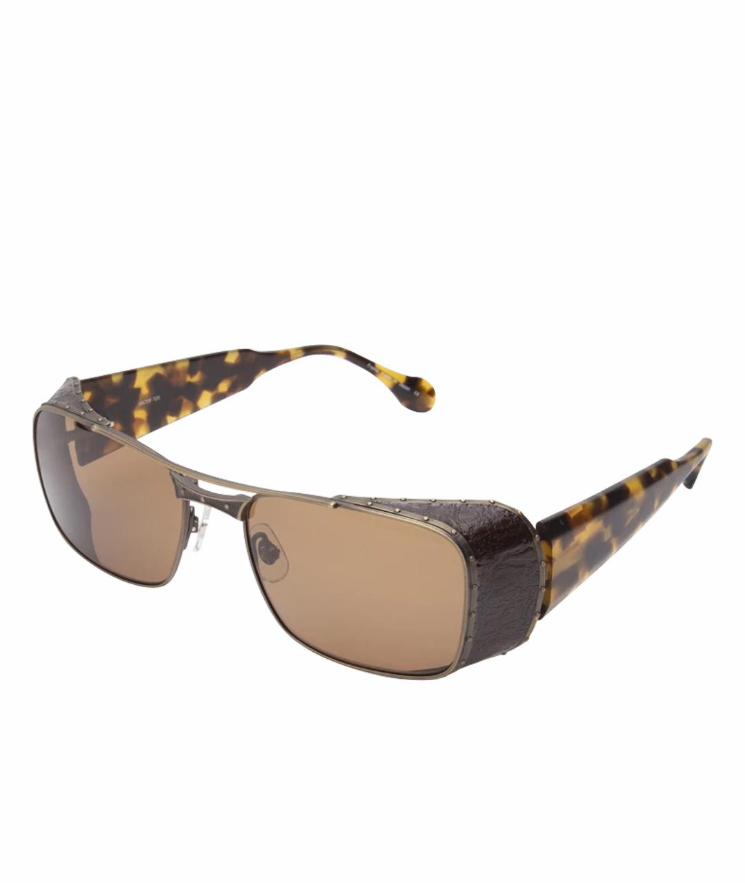 MATSUDA Коричневые металлические солнцезащитные очки, фото 1