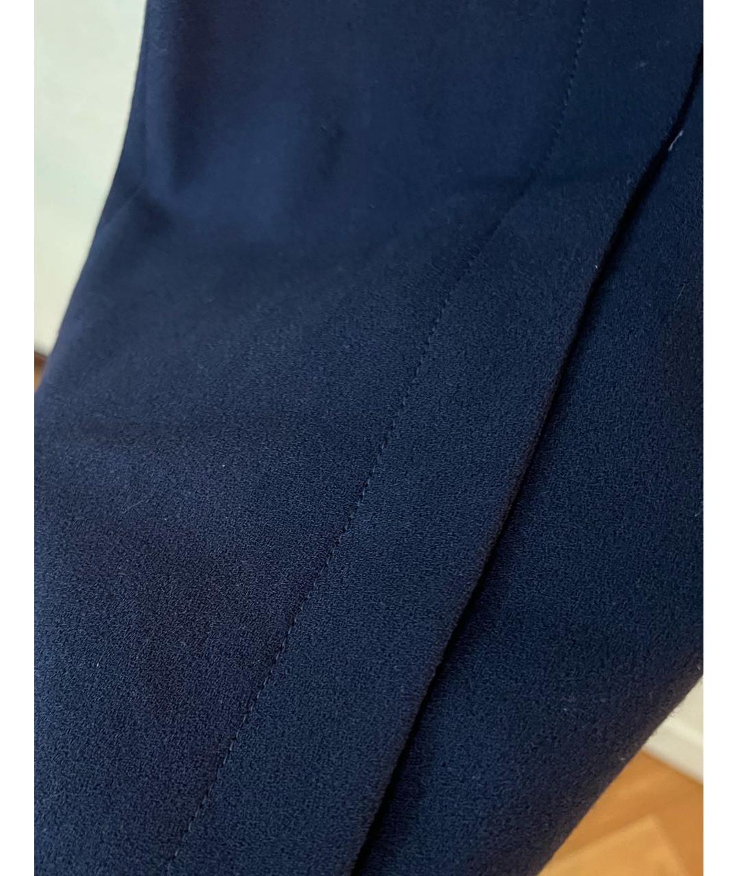 ALEXANDER MCQUEEN Темно-синие шерстяные брюки широкие, фото 3