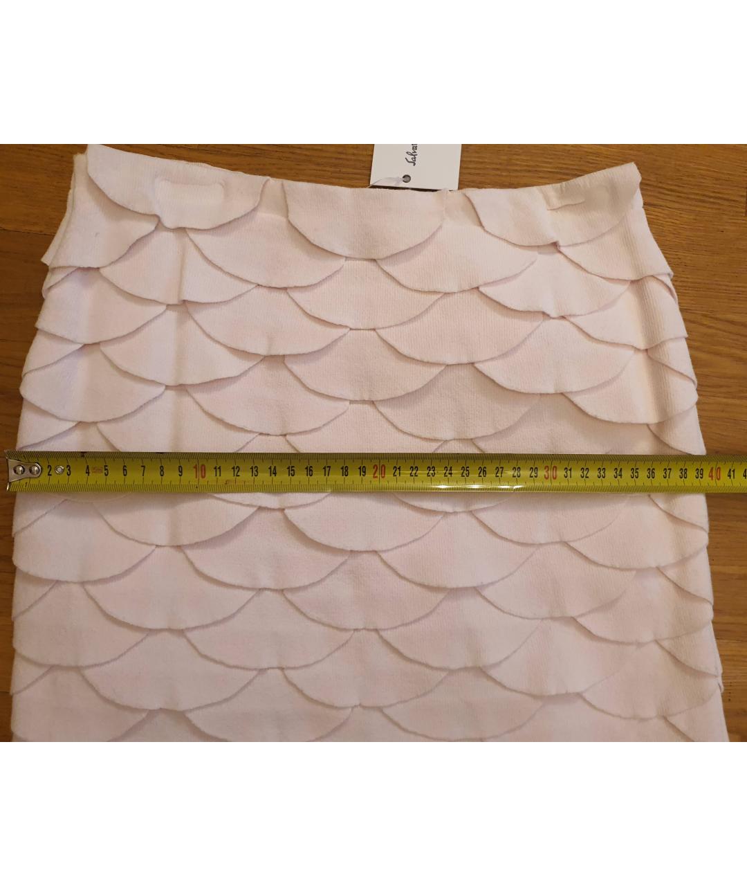 SALVATORE FERRAGAMO Розовая вискозная юбка миди, фото 8