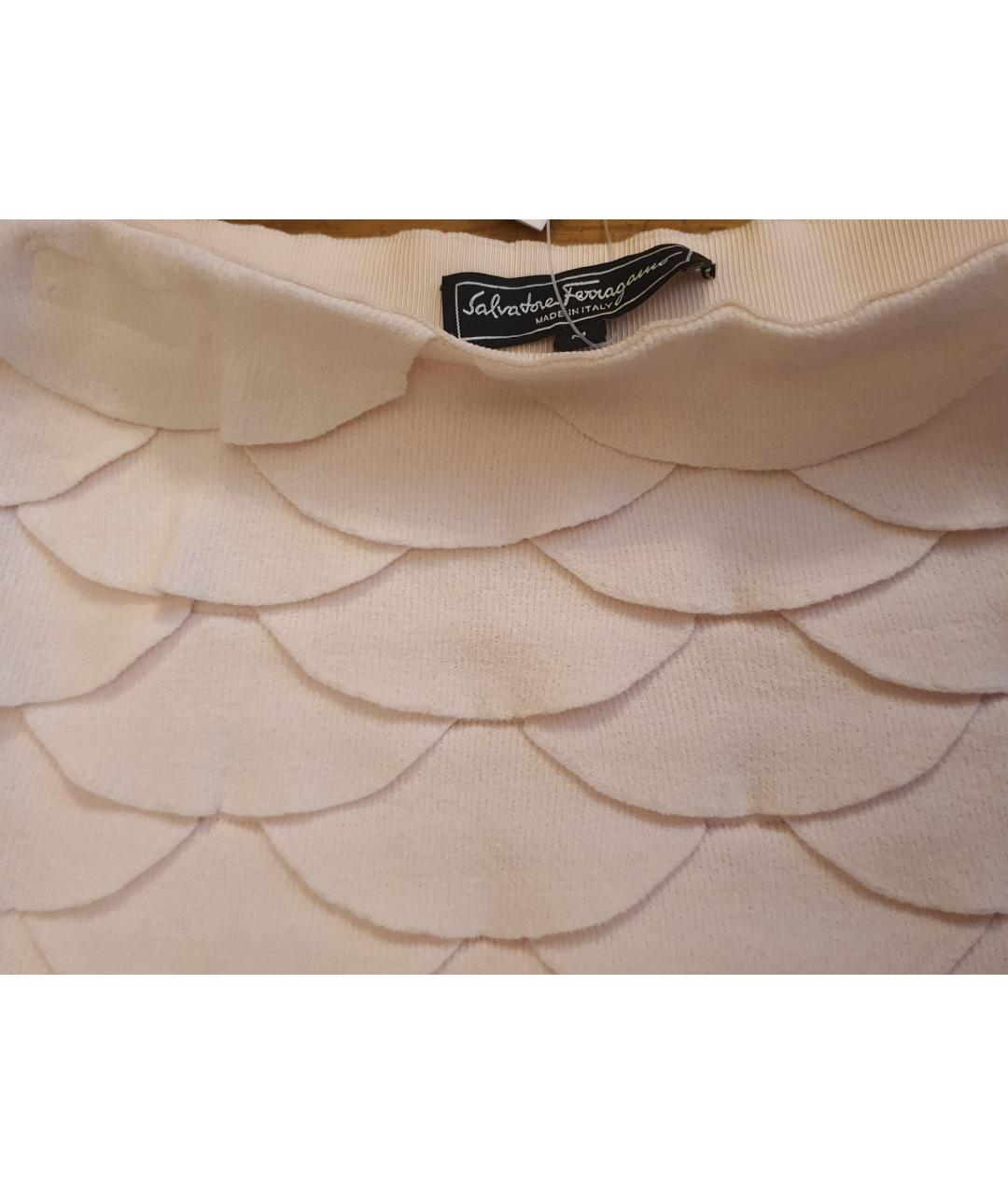 SALVATORE FERRAGAMO Розовая вискозная юбка миди, фото 4