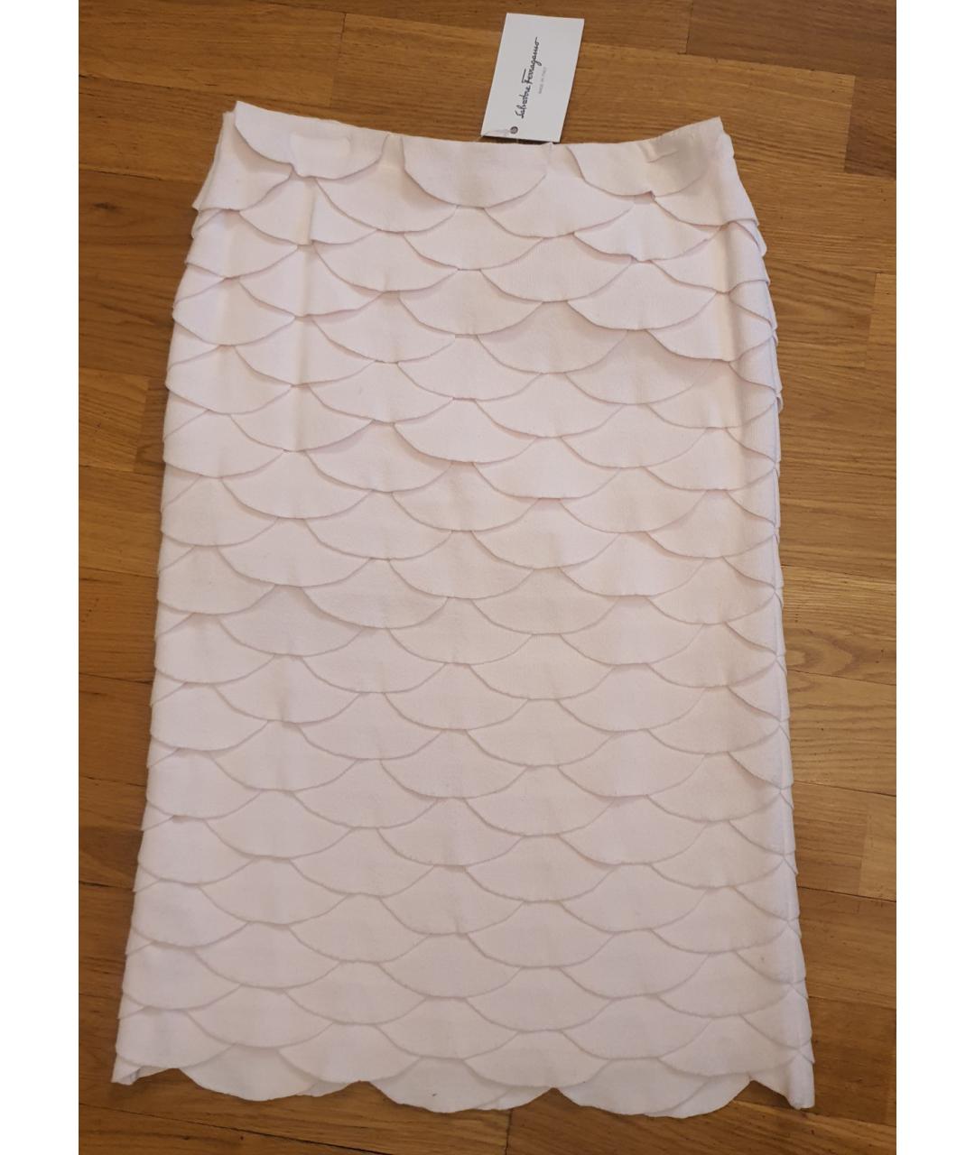 SALVATORE FERRAGAMO Розовая вискозная юбка миди, фото 2