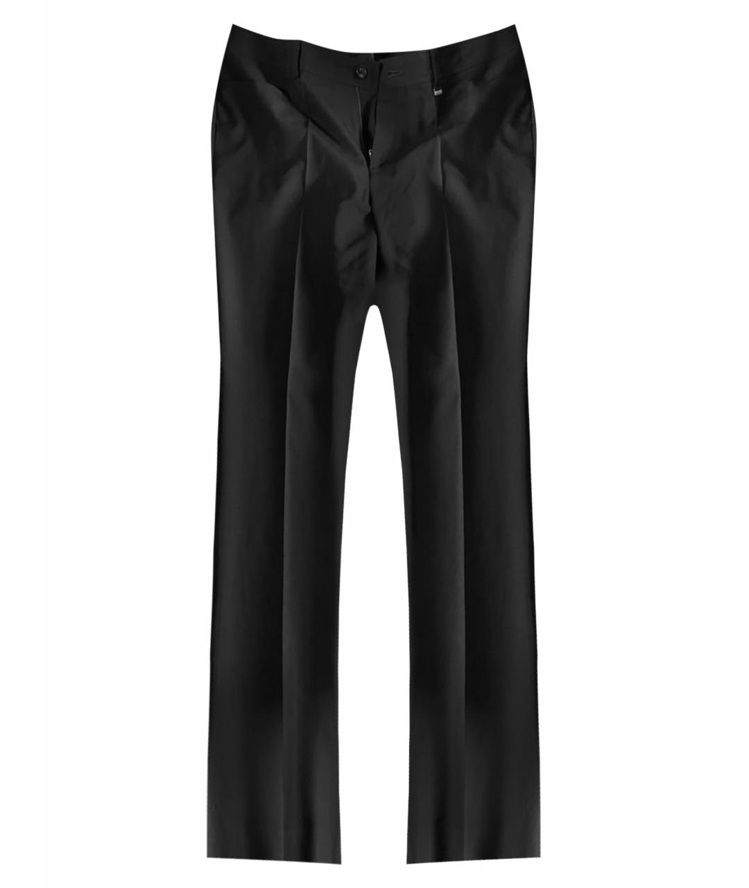 BOGNER Черные шерстяные прямые брюки, фото 1