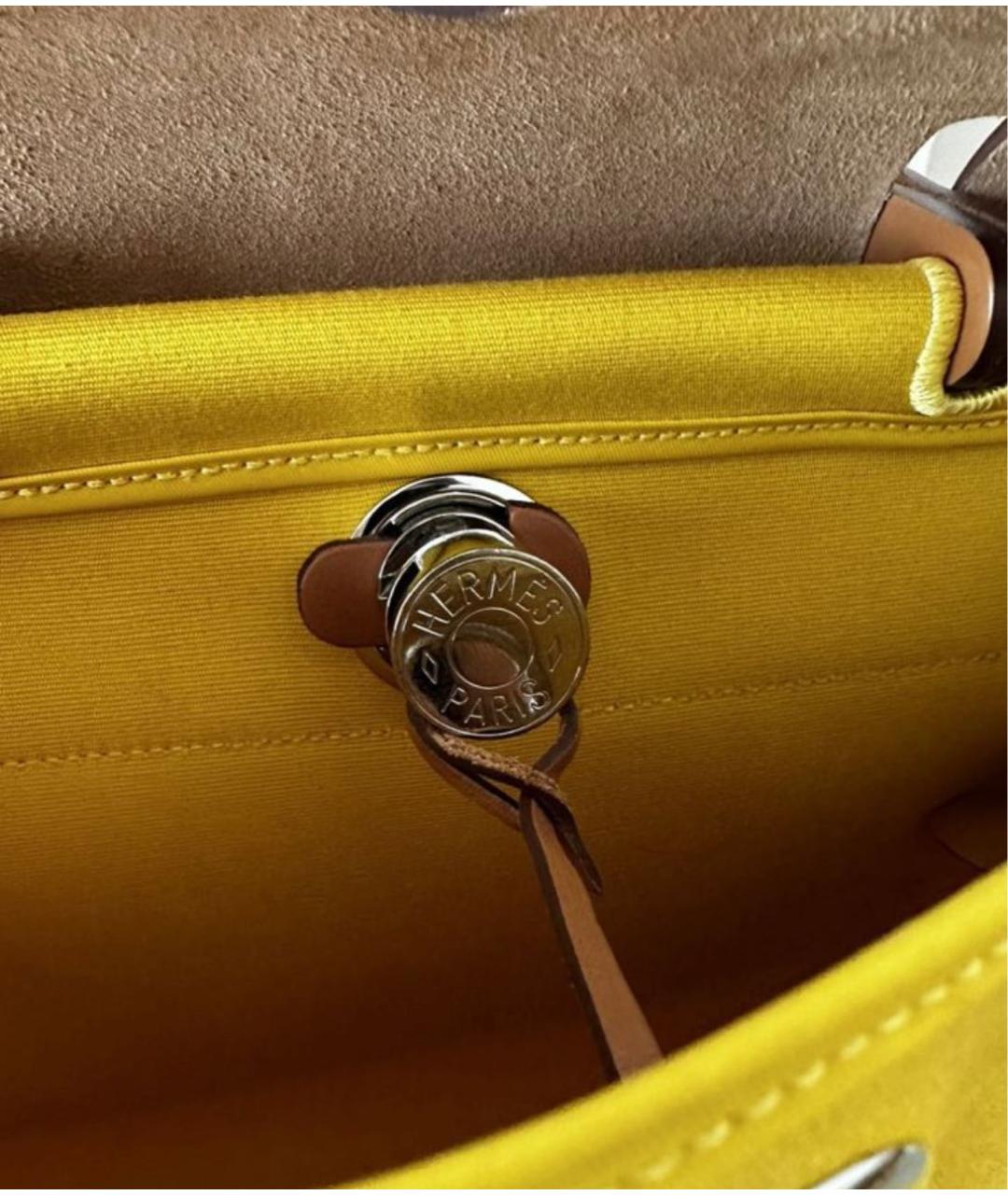 HERMES PRE-OWNED Желтая сумка с короткими ручками, фото 5