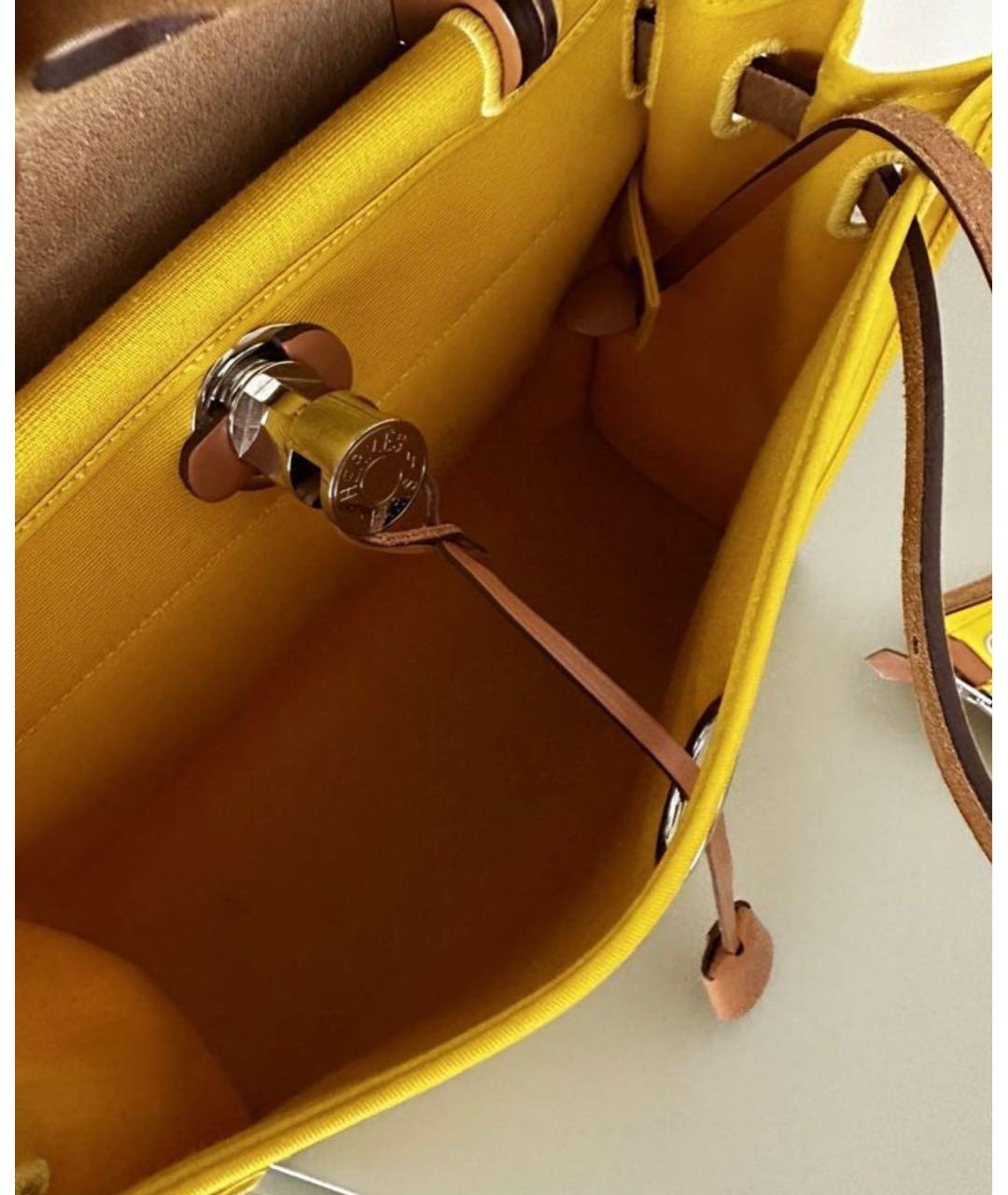 HERMES PRE-OWNED Желтая сумка с короткими ручками, фото 3