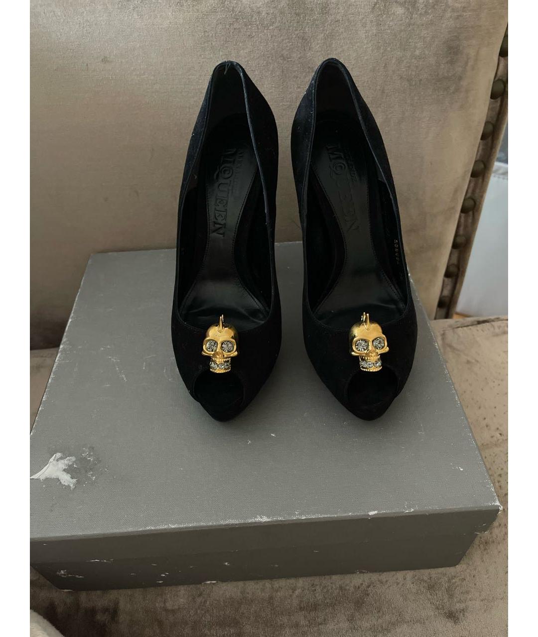ALEXANDER MCQUEEN Черные замшевые туфли, фото 3
