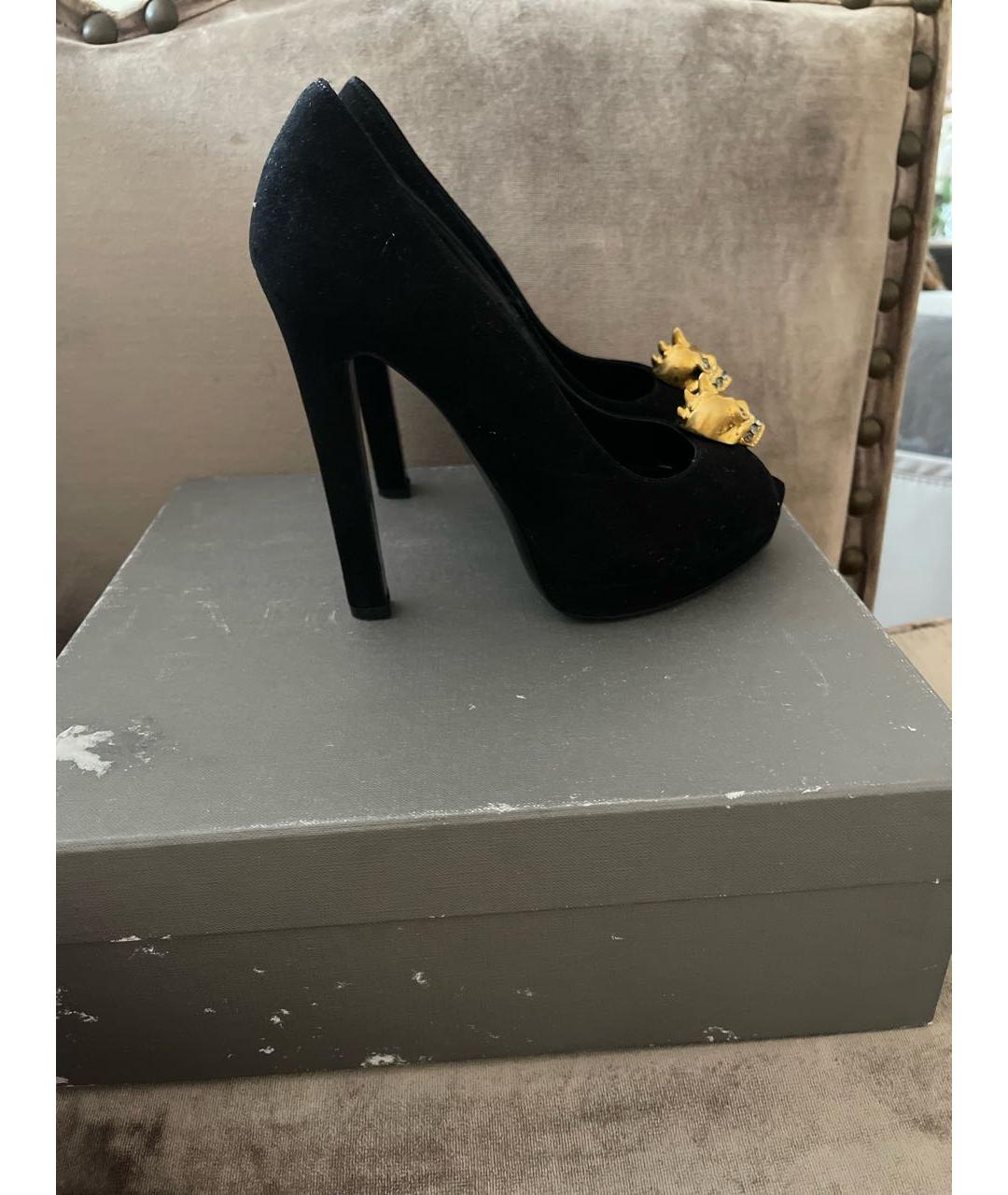 ALEXANDER MCQUEEN Черные замшевые туфли, фото 5