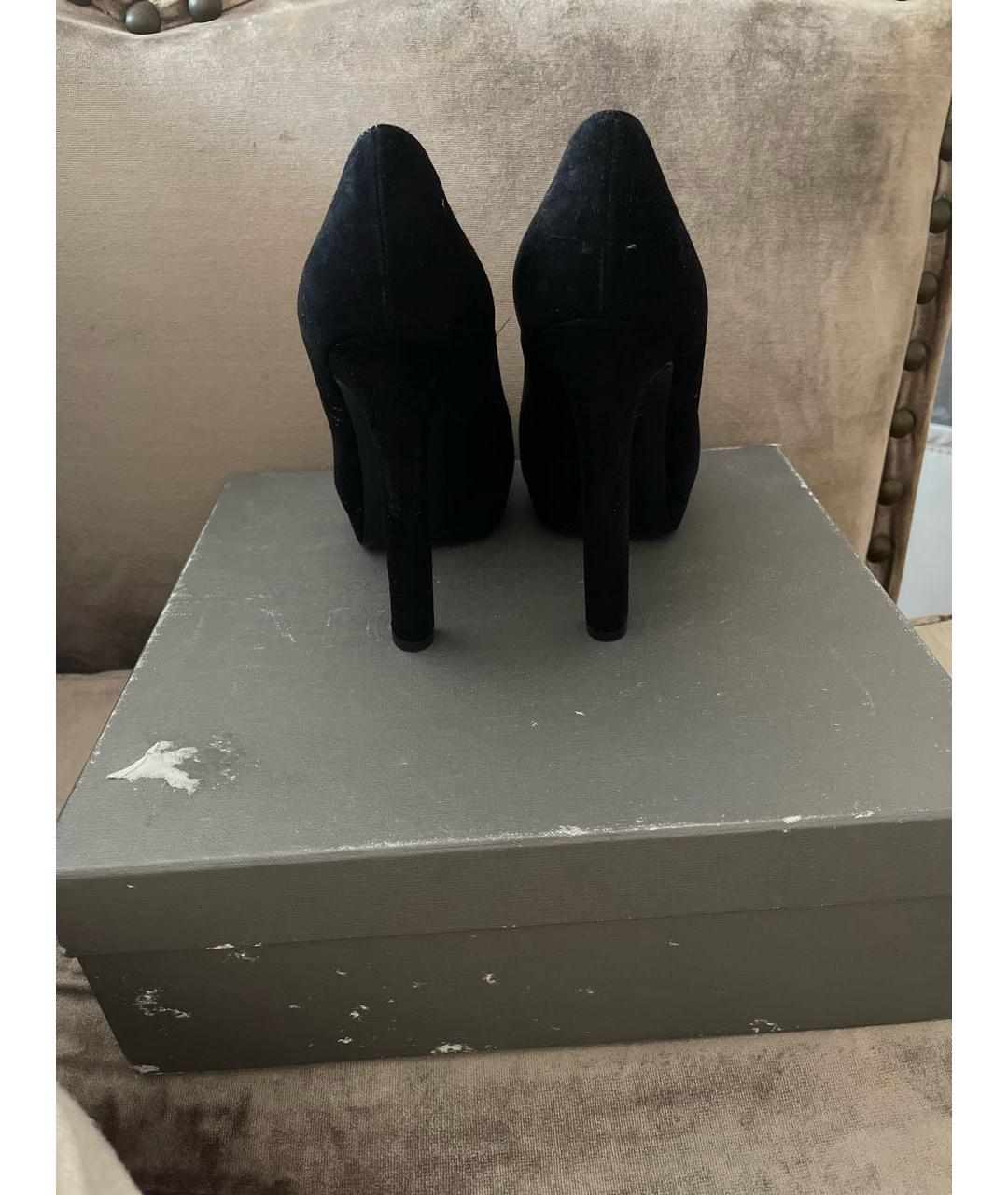 ALEXANDER MCQUEEN Черные замшевые туфли, фото 2
