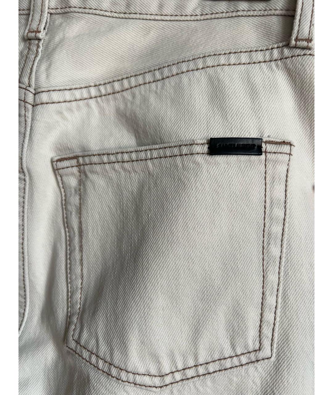 SAINT LAURENT Серые хлопковые прямые джинсы, фото 6