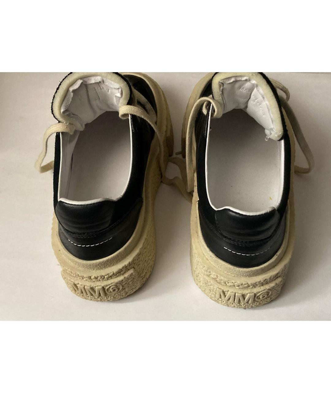 MM6 MAISON MARGIELA Черные кожаные кеды, фото 3