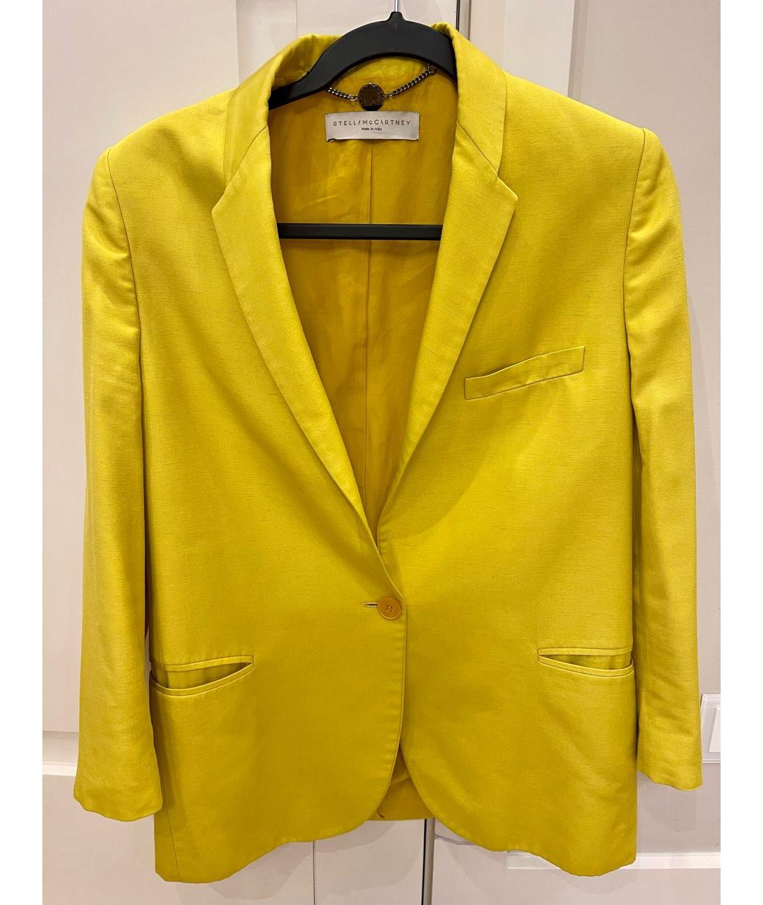 STELLA MCCARTNEY Желтый вискозный жакет/пиджак, фото 4