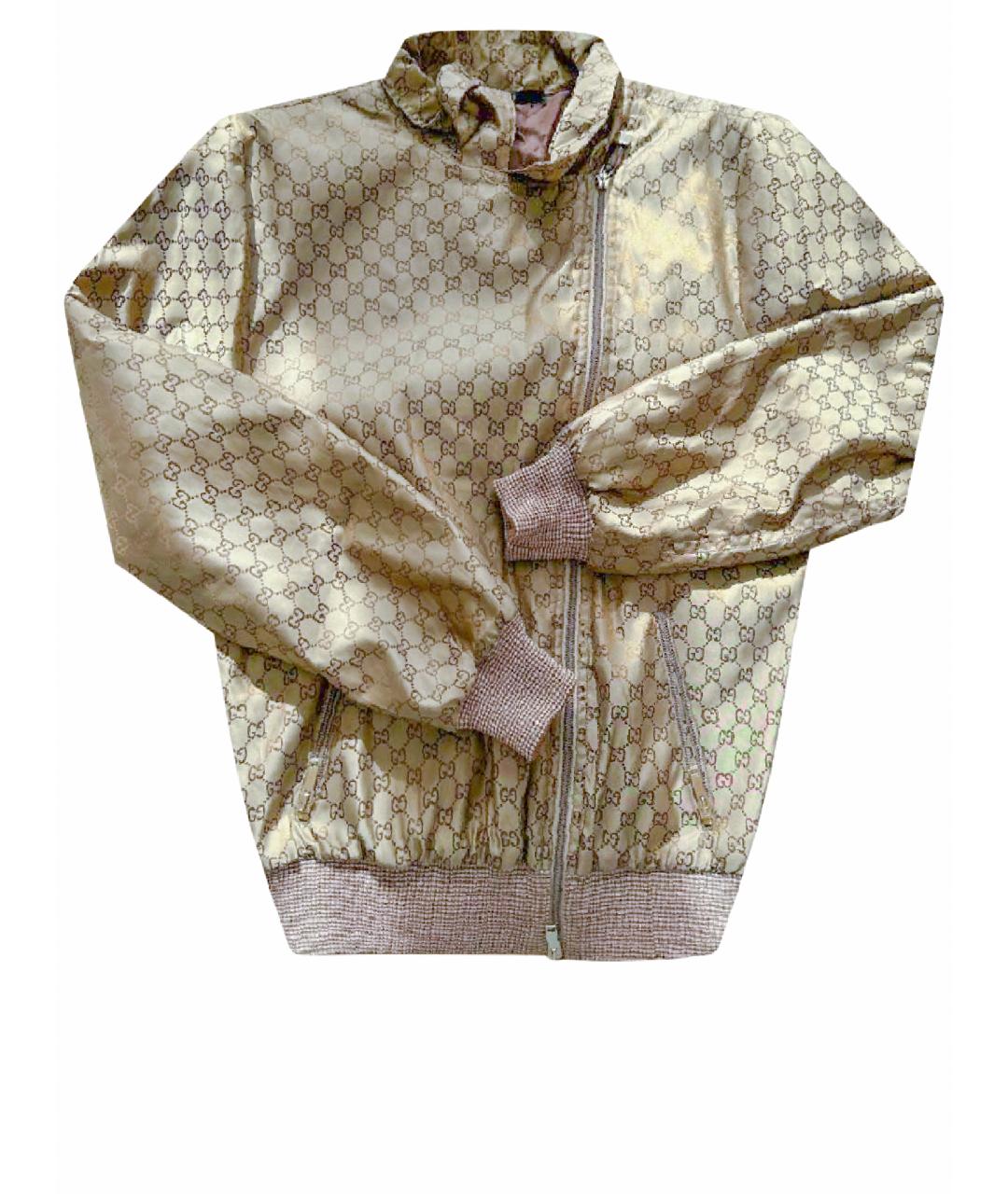 GUCCI Бежевая полиэстеровая куртка, фото 1