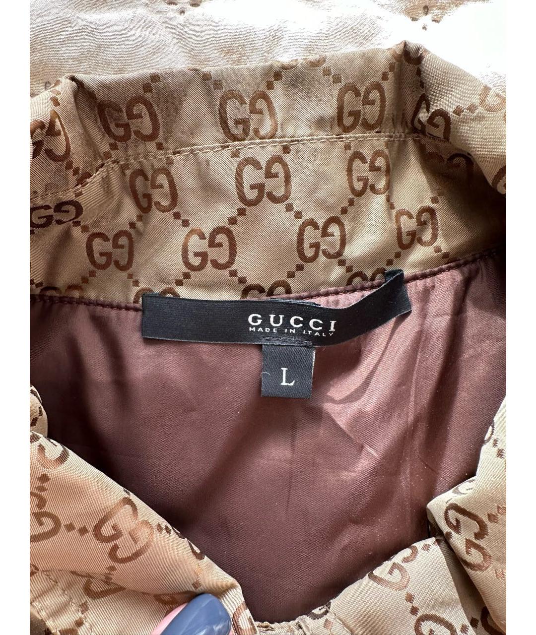 GUCCI Бежевая полиэстеровая куртка, фото 3