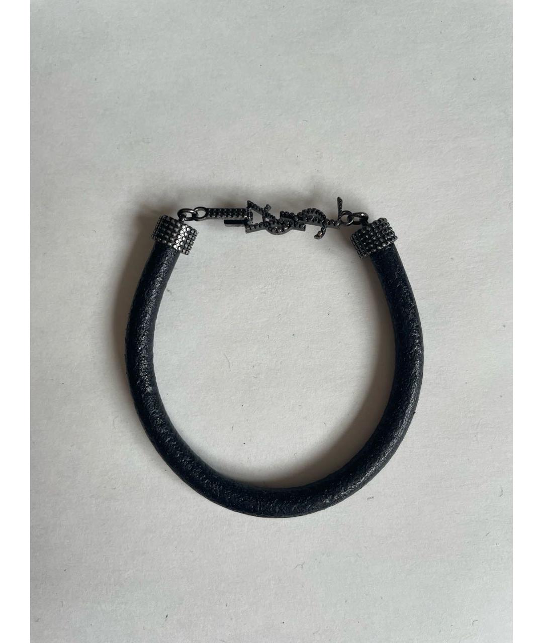 SAINT LAURENT Черный браслет, фото 5