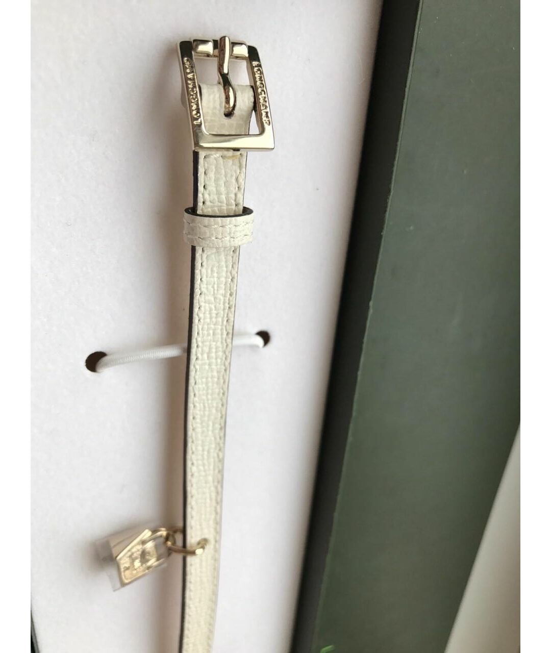 LONGCHAMP Белый кожаный браслет, фото 2
