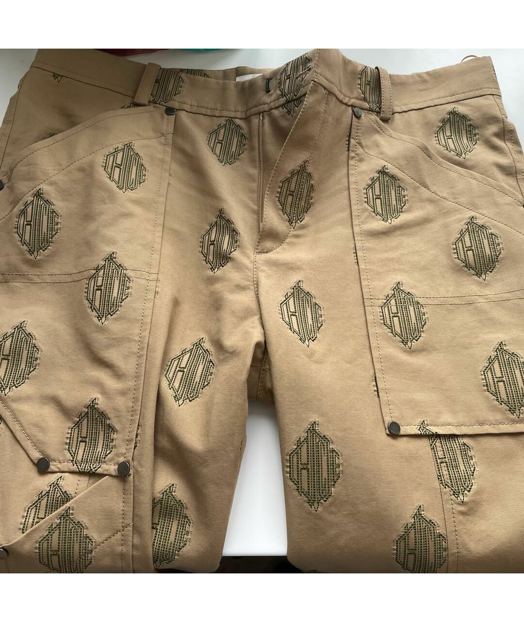 CHLOE Бежевые хлопковые прямые брюки, фото 2