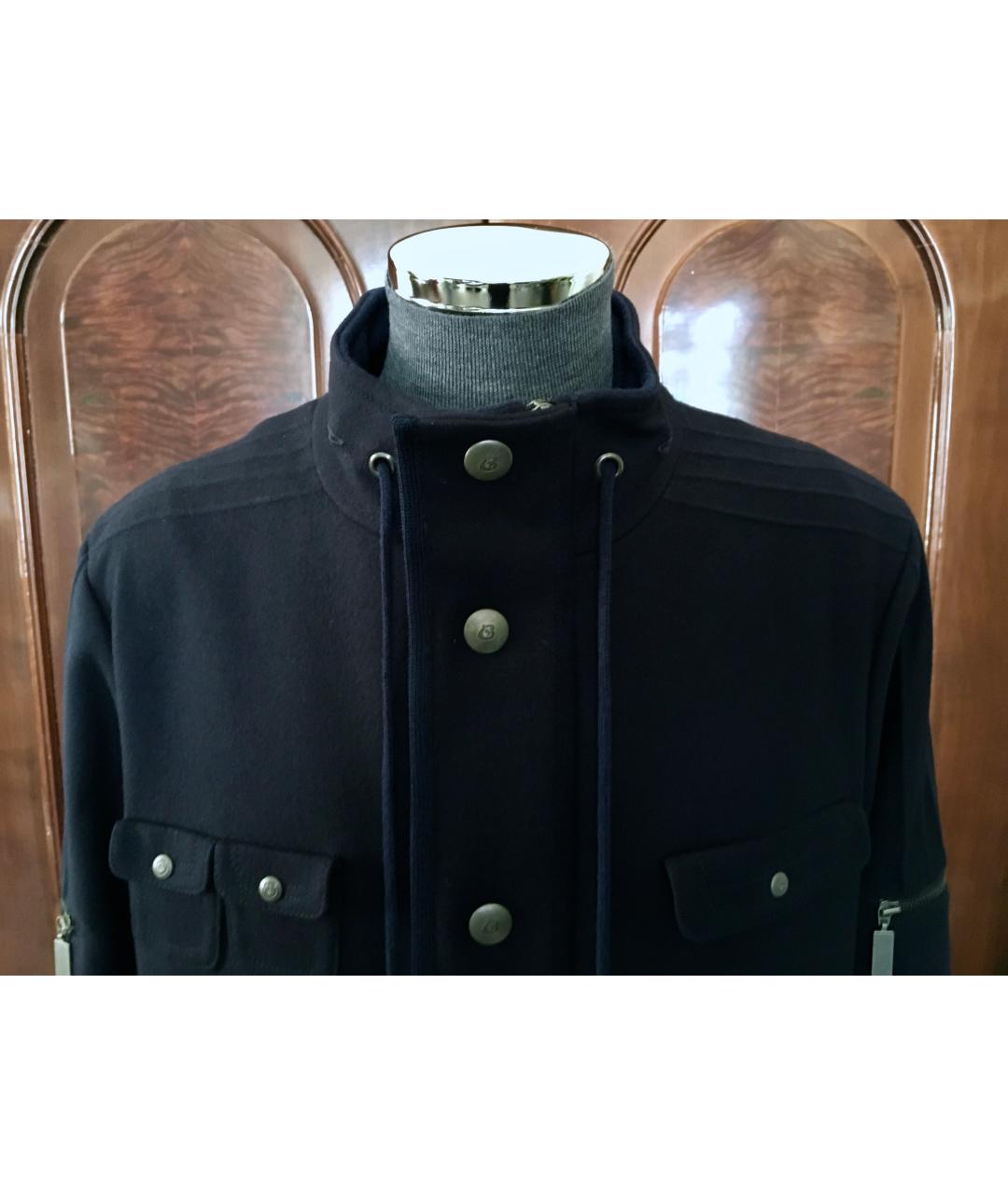 BILANCIONI Синее шерстяное пальто, фото 4
