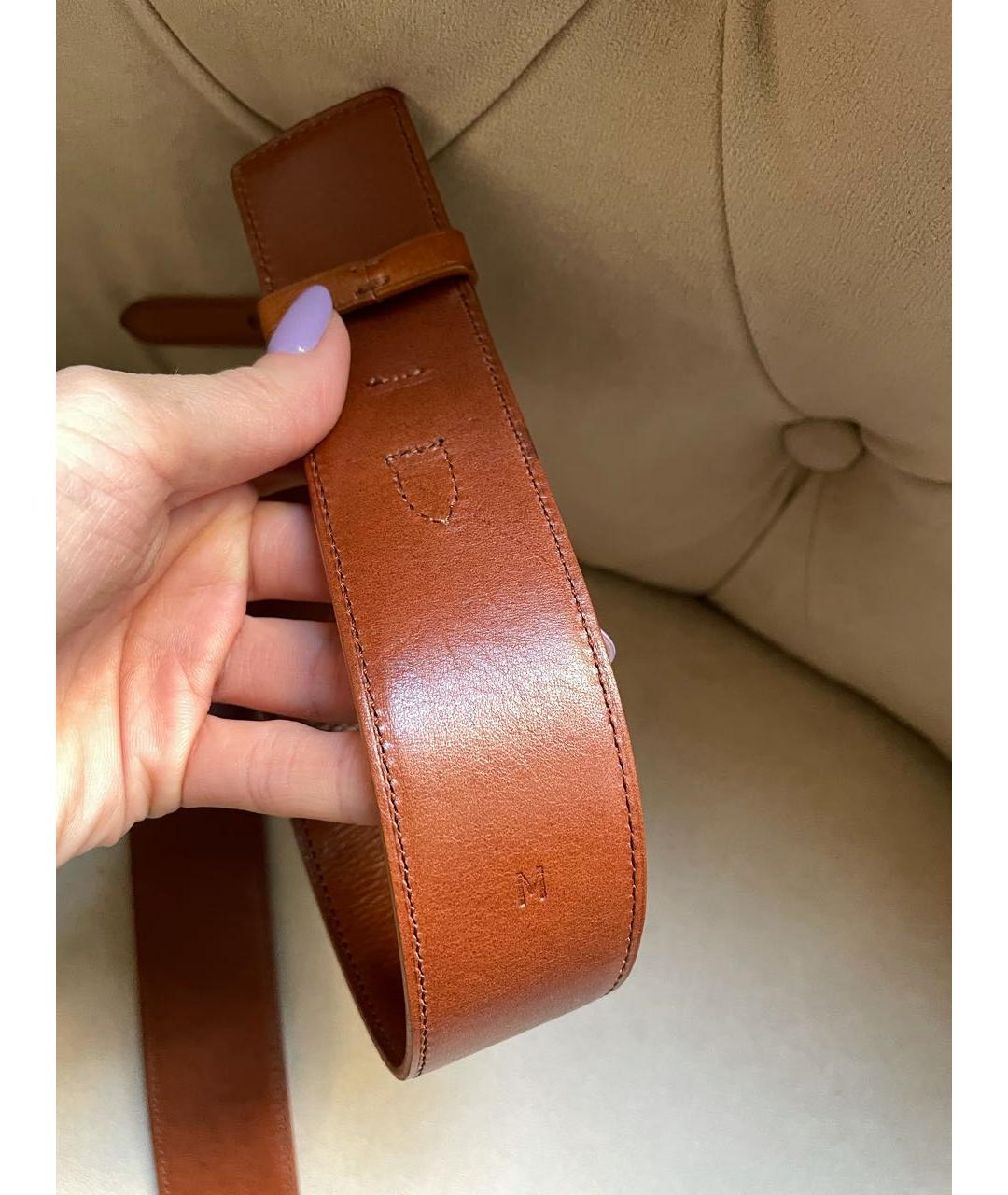 RALPH LAUREN Коричневый кожаный ремень, фото 4