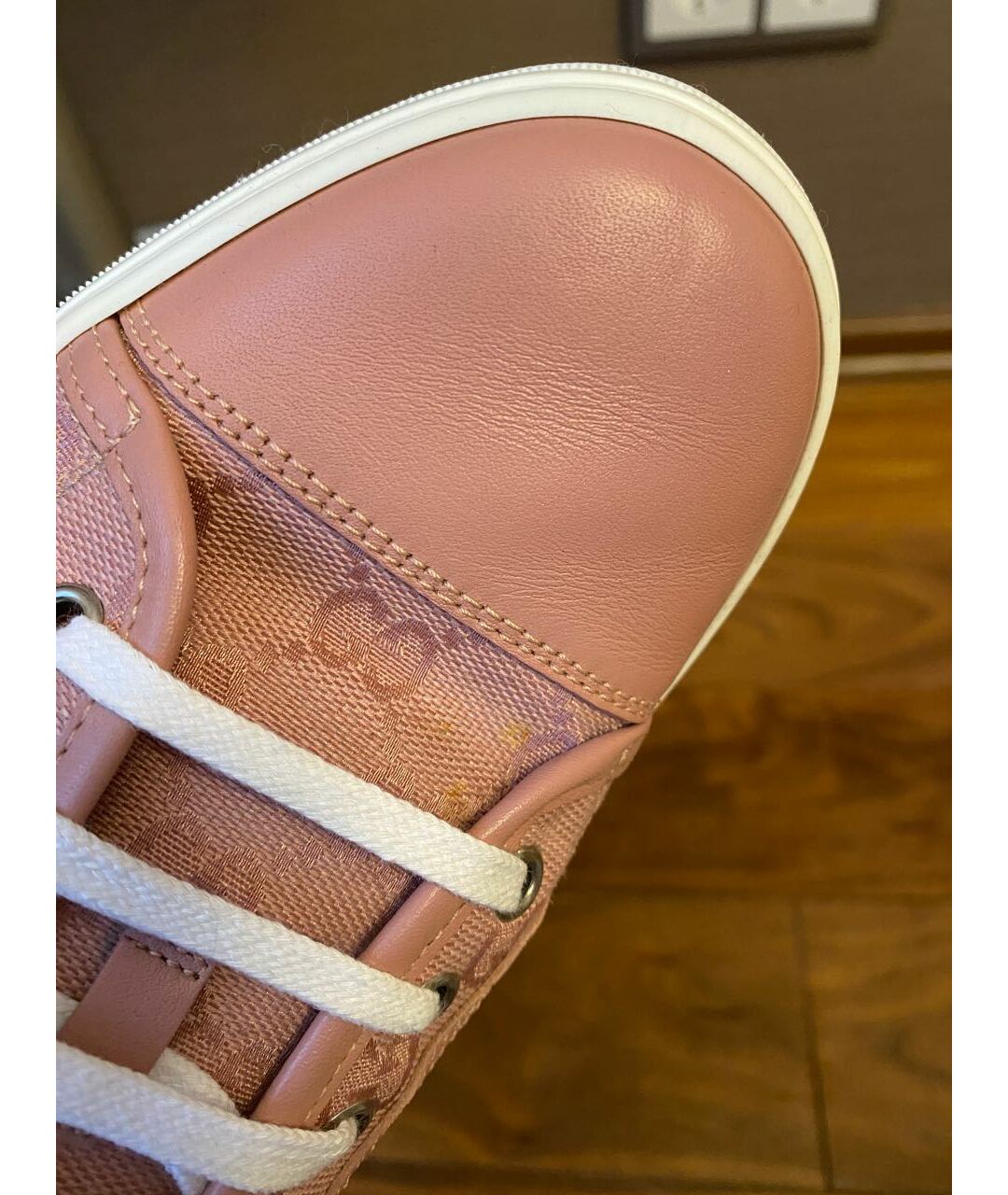 GUCCI Розовые текстильные кроссовки, фото 7