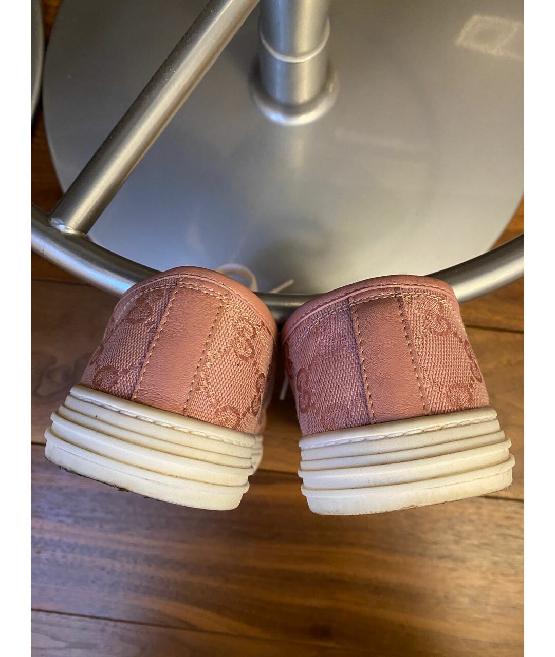 GUCCI Розовые текстильные кроссовки, фото 4