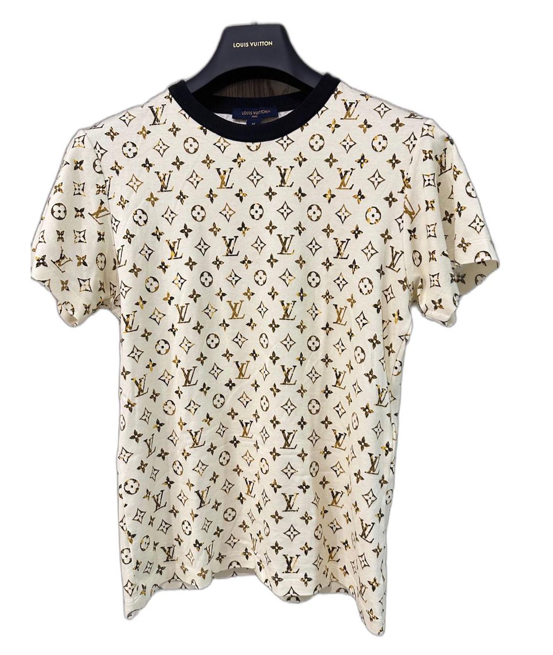 LOUIS VUITTON Белая хлопковая футболка, фото 4