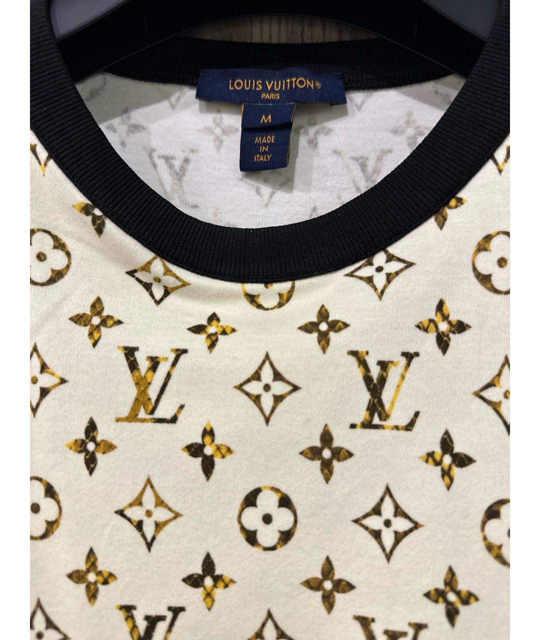 LOUIS VUITTON Белая хлопковая футболка, фото 3