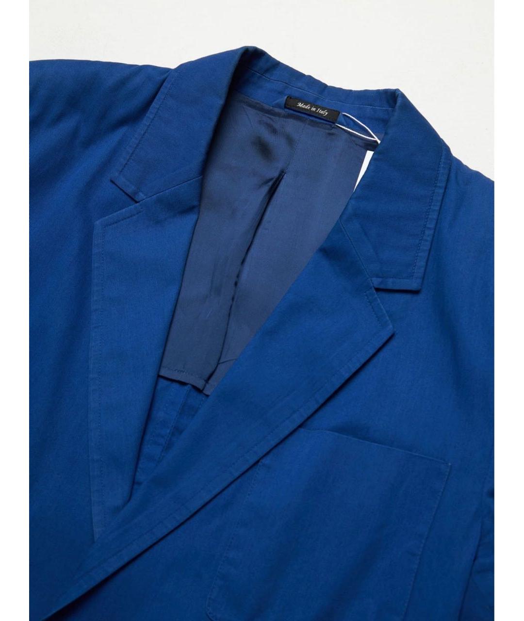 MAISON MARGIELA Темно-синий хлопковый жакет/пиджак, фото 4