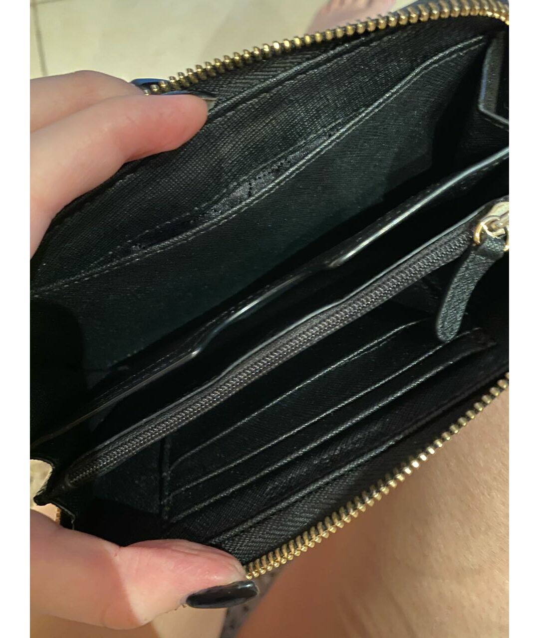 MICHAEL KORS Черный кожаный кошелек, фото 3