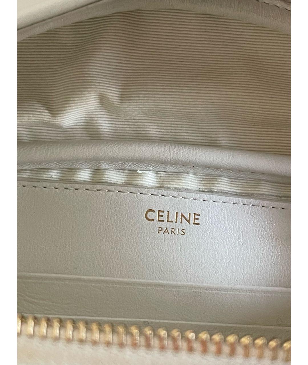 CELINE PRE-OWNED Белая кожаная поясная сумка, фото 4