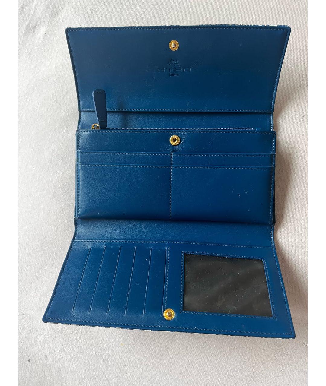 ETRO Голубой кожаный кошелек, фото 2