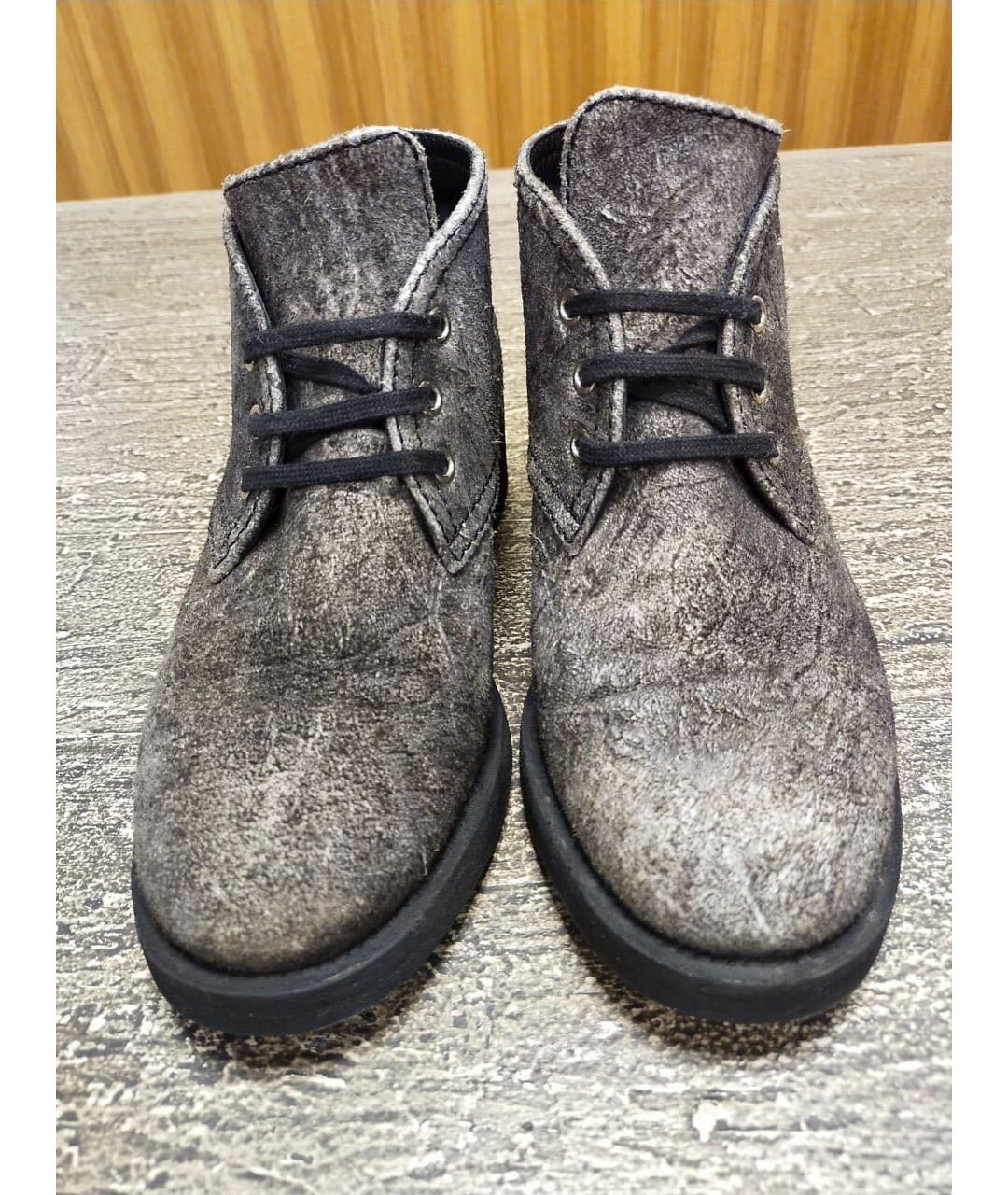 CHANEL Серые кожаные ботинки, фото 2