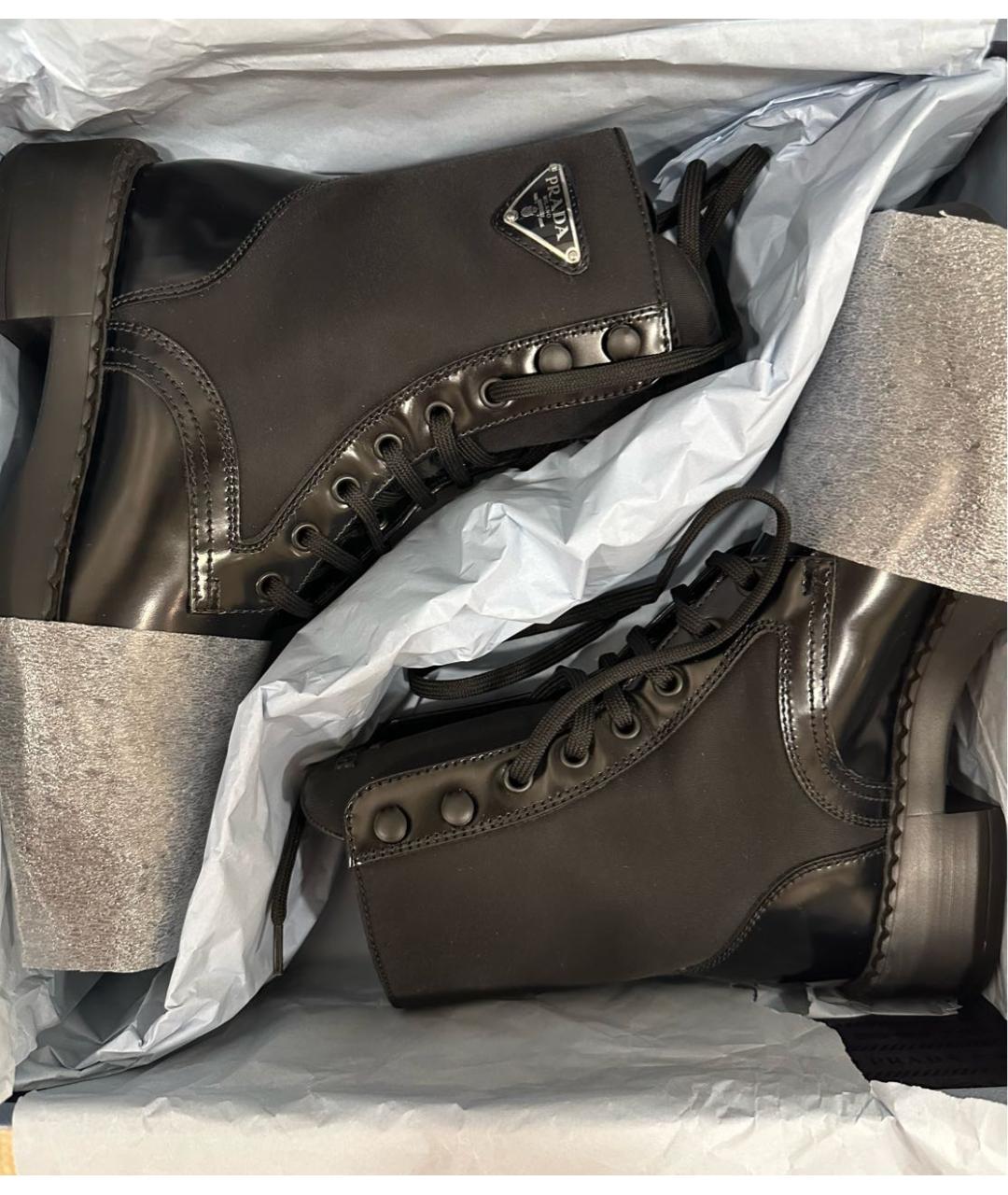 PRADA Черные ботинки, фото 6