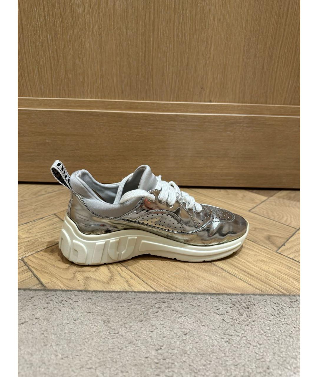 Miu miu sale silver sneakers