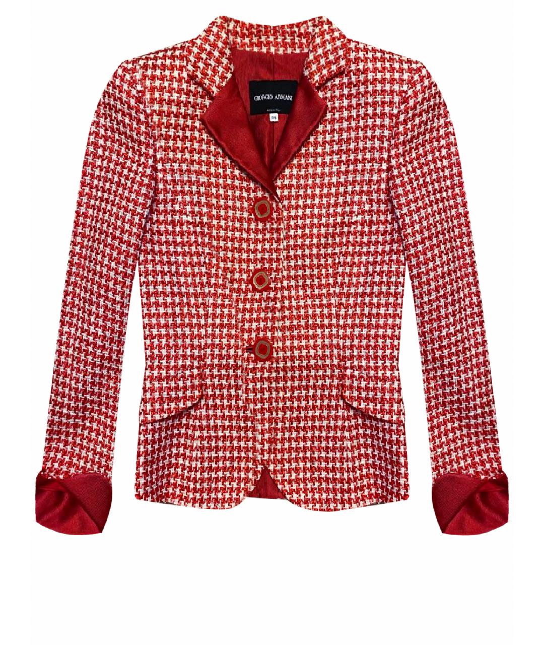 GIORGIO ARMANI Красный хлопковый жакет/пиджак, фото 1