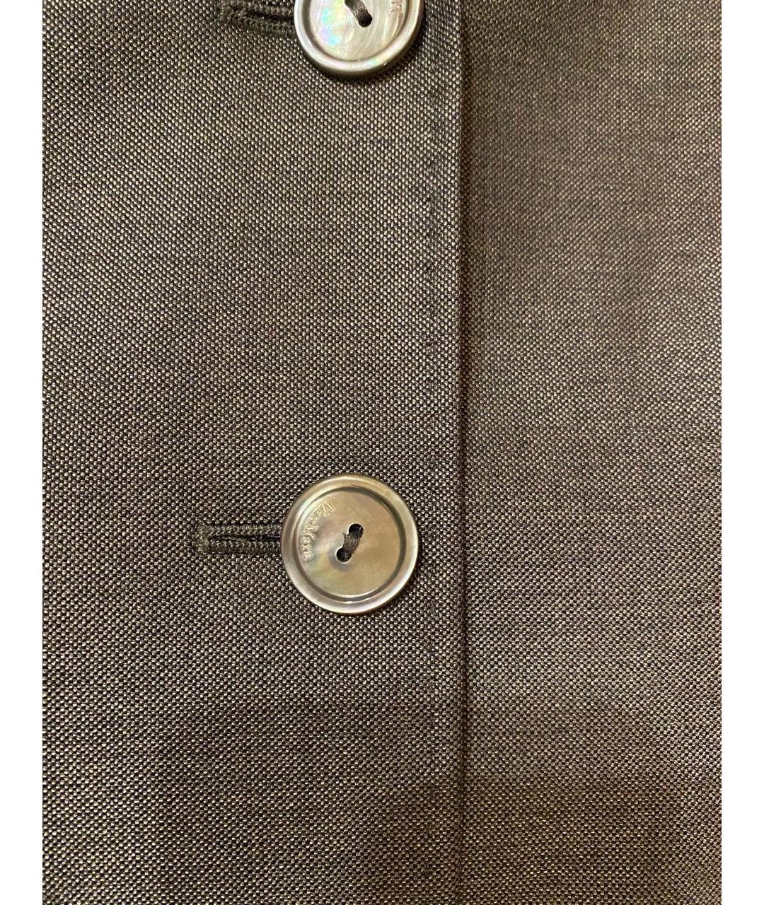 MAX MARA Серый шерстяной жакет/пиджак, фото 5