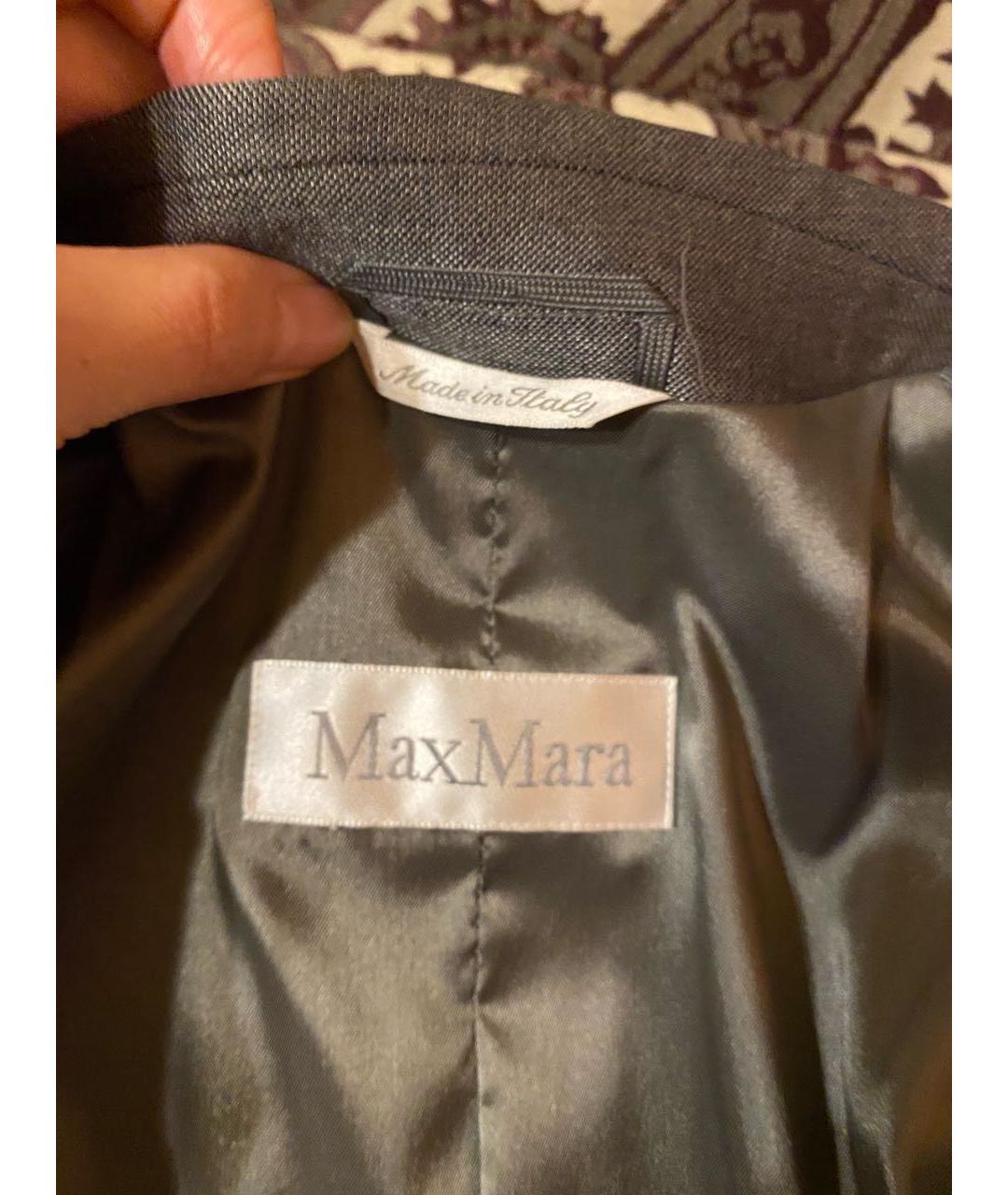 MAX MARA Серый шерстяной жакет/пиджак, фото 3