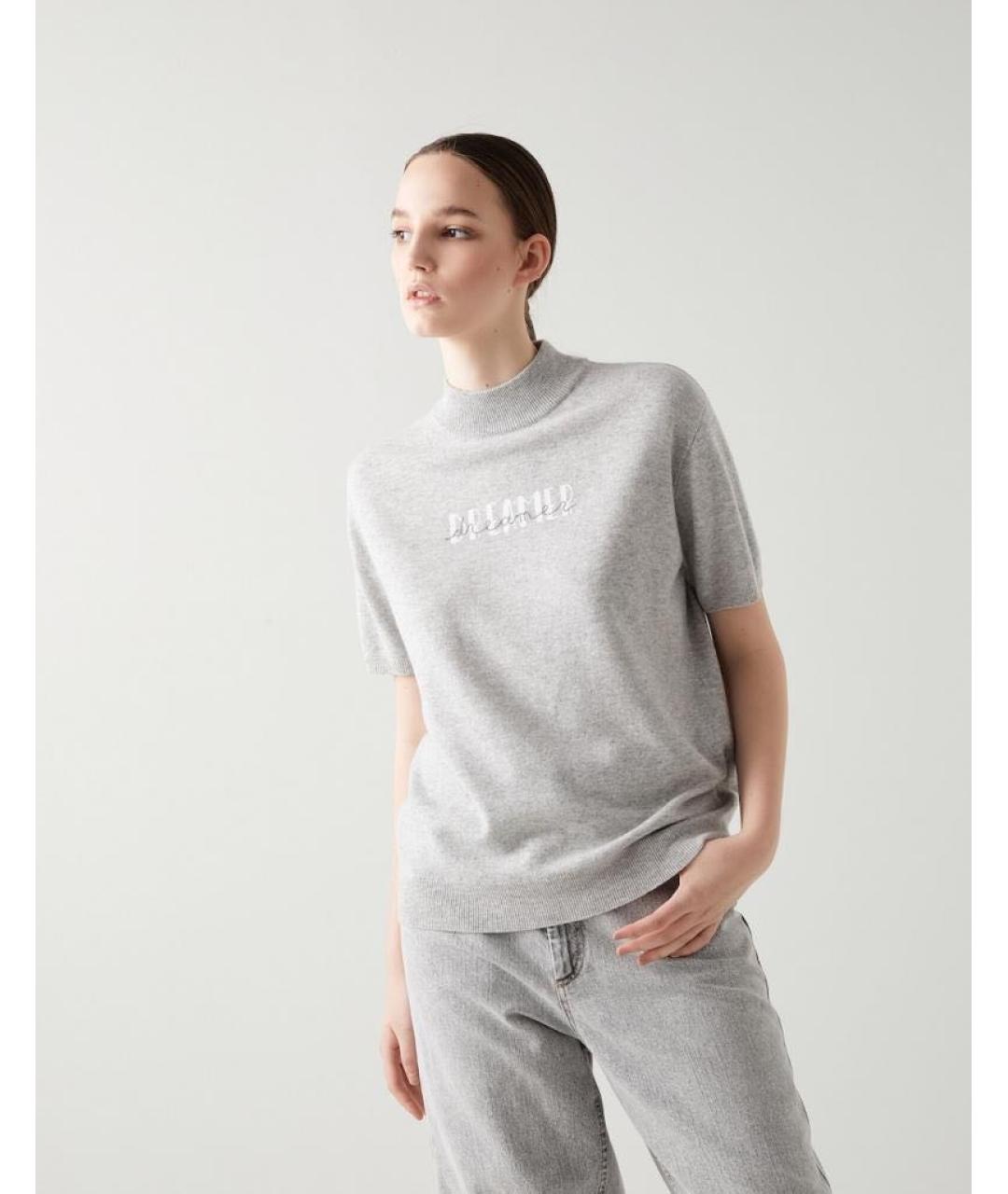 BRUNELLO CUCINELLI Серая кашемировая водолазка, фото 6