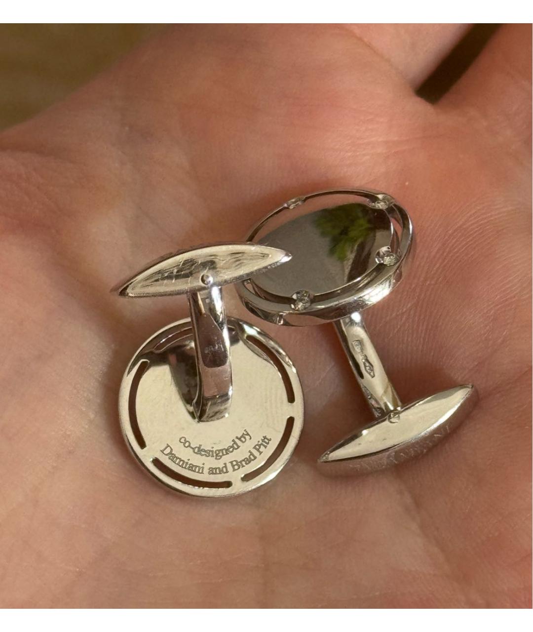 DAMIANI Серебряные запонки из белого золота, фото 6