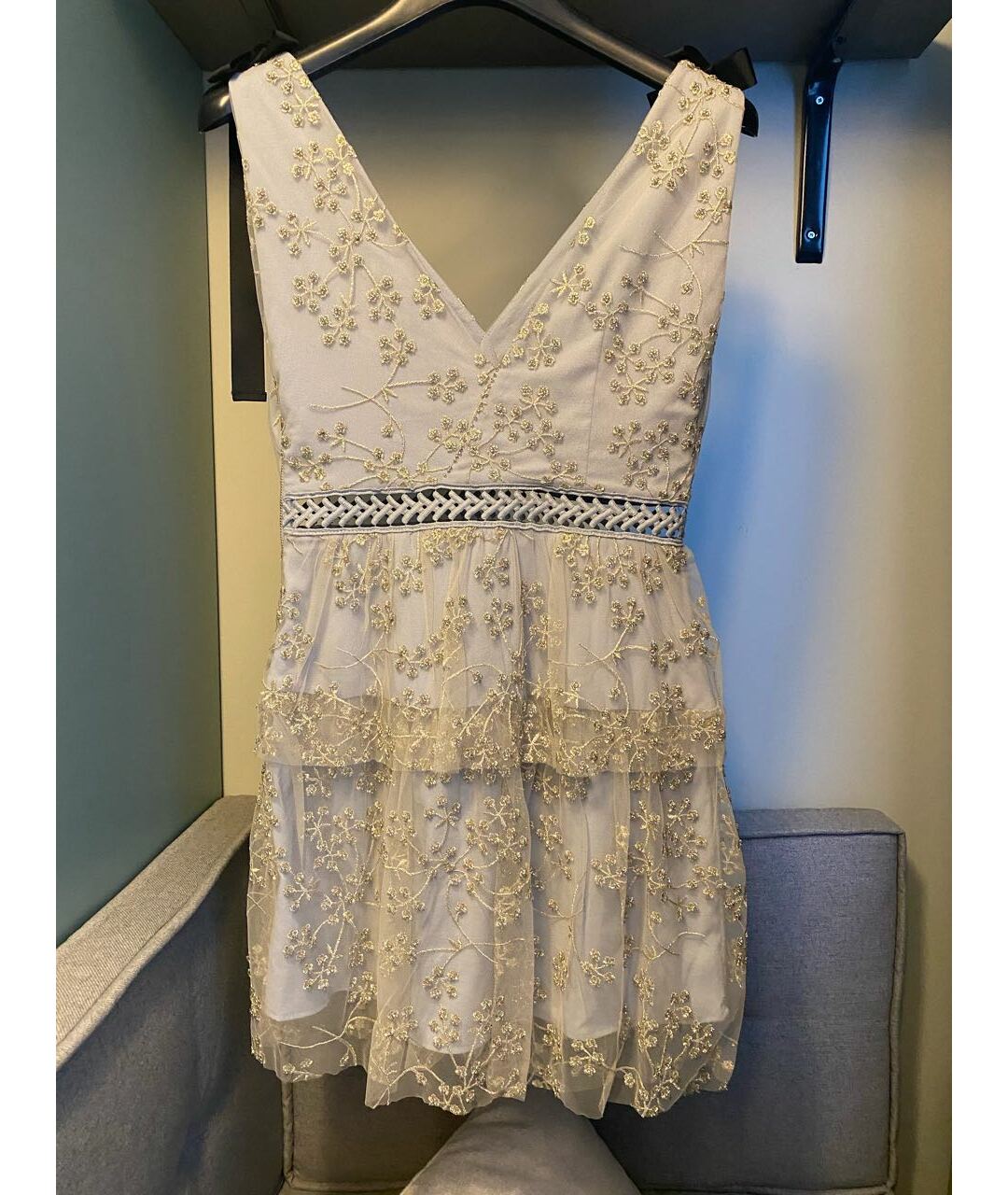 SELF-PORTRAIT Мульти полиамидовое повседневное платье, фото 2
