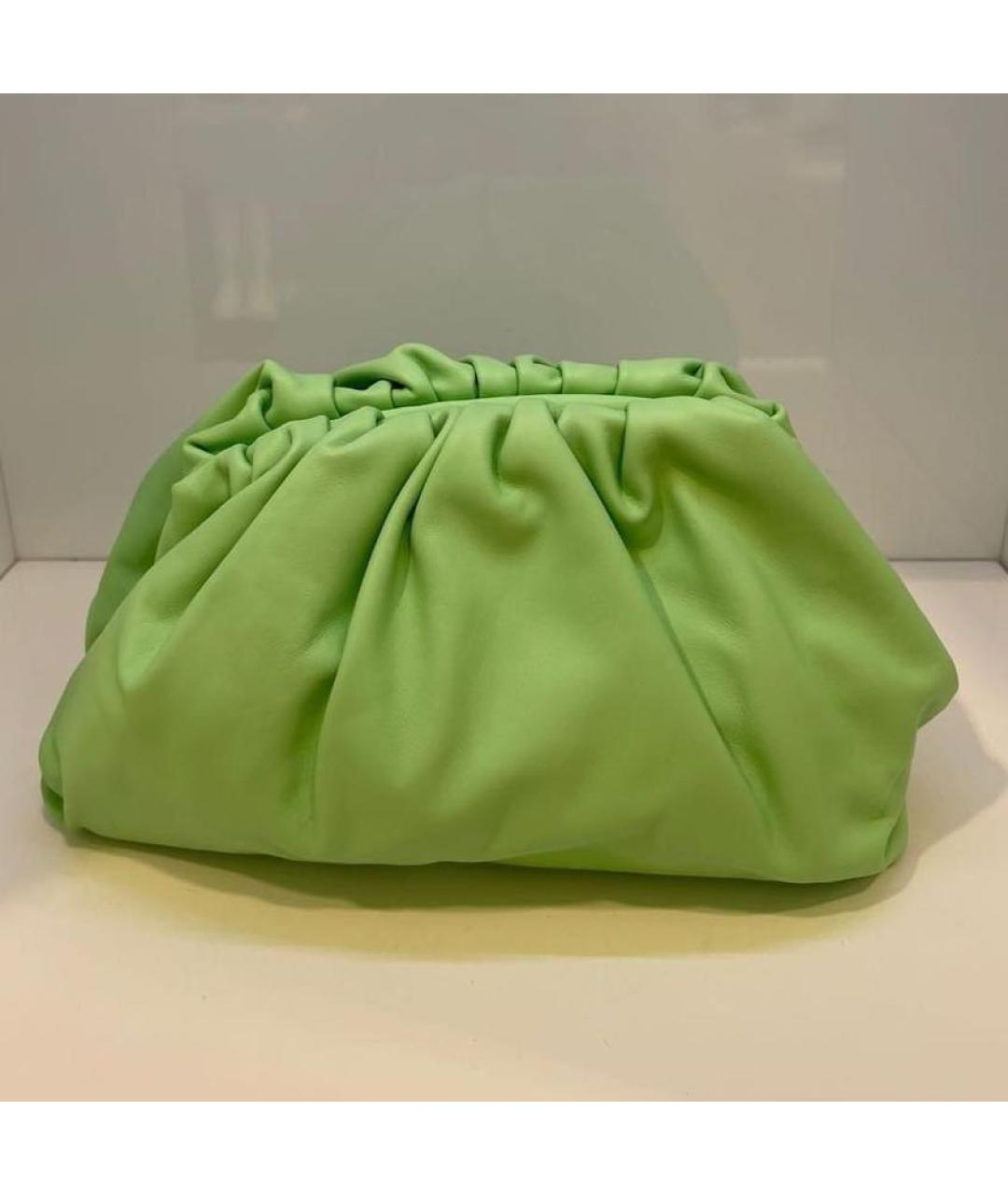 BOTTEGA VENETA Зеленая кожаная сумка с короткими ручками, фото 2