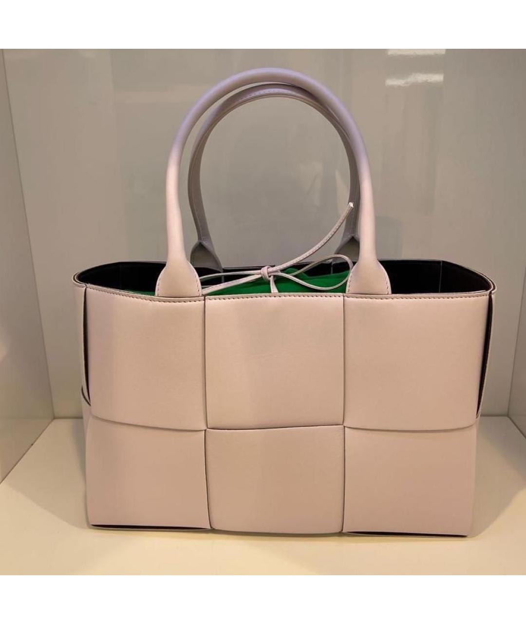 BOTTEGA VENETA Розовая кожаная сумка тоут, фото 2