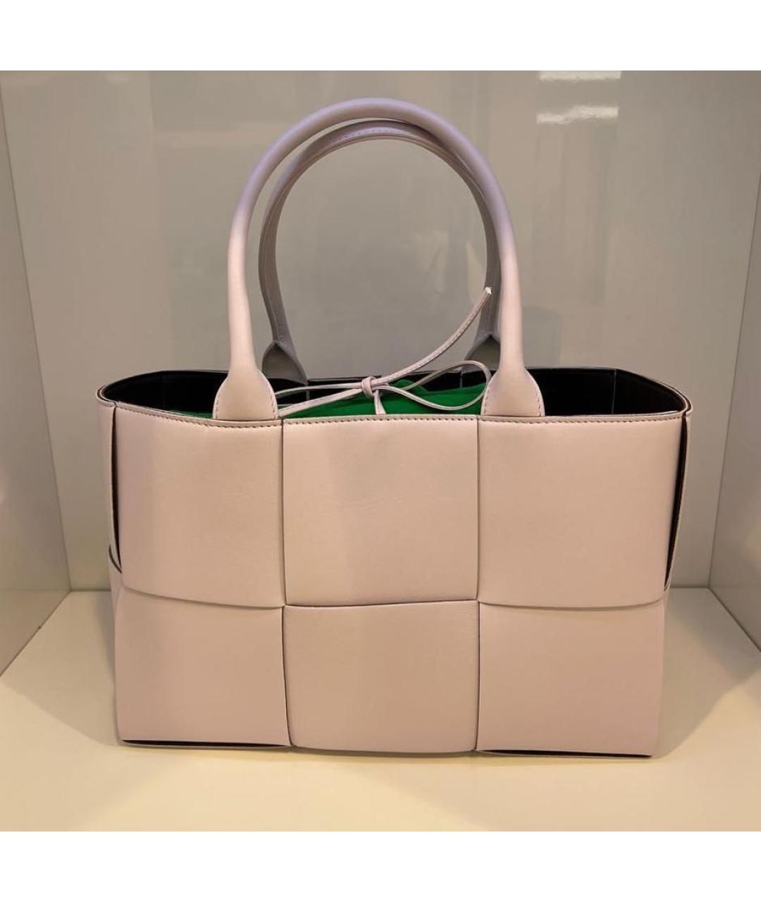 BOTTEGA VENETA Розовая кожаная сумка тоут, фото 3
