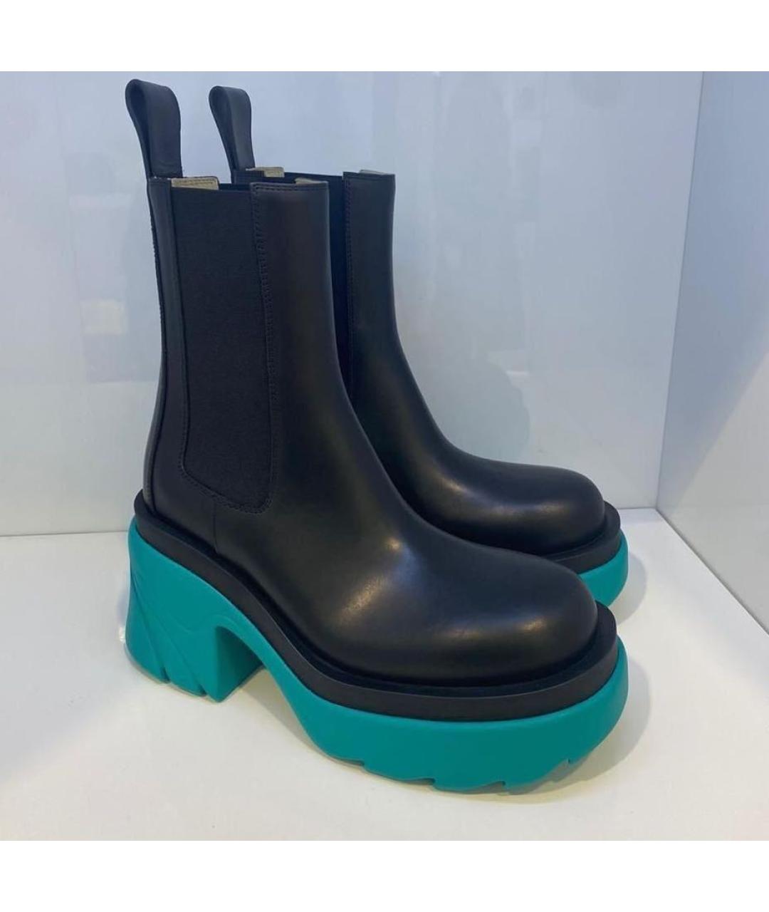 BOTTEGA VENETA Черные кожаные ботинки, фото 3