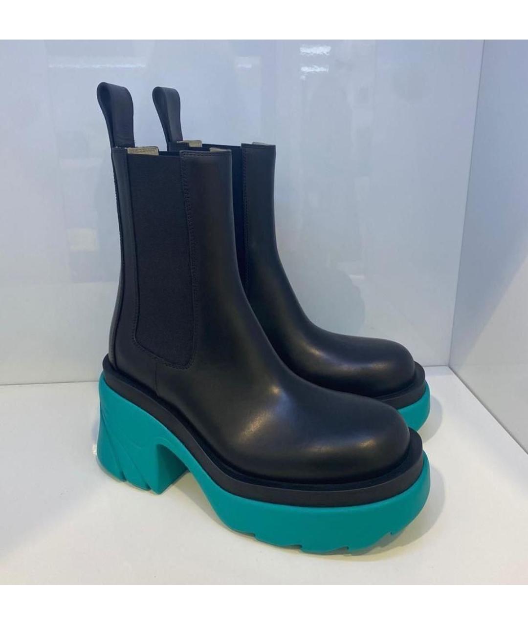 BOTTEGA VENETA Черные кожаные ботинки, фото 2